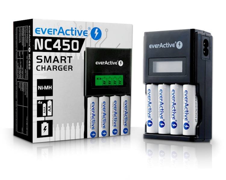 ŁADOWARKA AKUMULATORÓW NiCd NiMH | EverActive NC-450