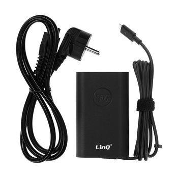 Ładowarka do laptopa Zasilacz 65W Kabel ze złączem USB-C Compact LinQ Czarny - LinQ