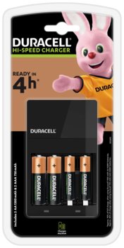 Ładowarka DURACELL do akumulatorów model CEF14 + akumulatory: 2 szt. AA 1300 mAh i 2 szt. AAA 750 mAh - Duracell