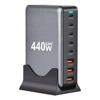 Ładowarka Gan 440W 8W1 Usb-C Pd Qc 3.0 Z Podstawką - Inny producent