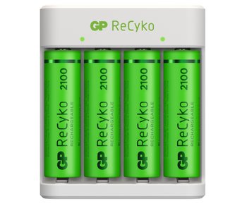 Ładowarka GP E411 + 4 x R6 2100 Recyko - GP Battery