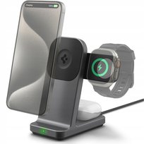 Ładowarka indukcyjna 3w1, Spigen OneTap Pro 3, Qi2 do MagSafe, 27.5W szybka