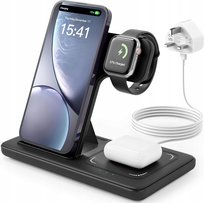 Ładowarka Indukcyjna Bezprzewodowa 15w Magnetyczna iPhone Zegarek Słuchwki