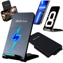 Ładowarka indukcyjna do iPhone Samsung bezprzewodowa QI szybka 15W Czarna