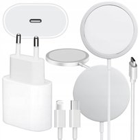 Ładowarka Indukcyjna + Szybkoładowarka Do Iphone 15/20W Usb-C - Lighting
