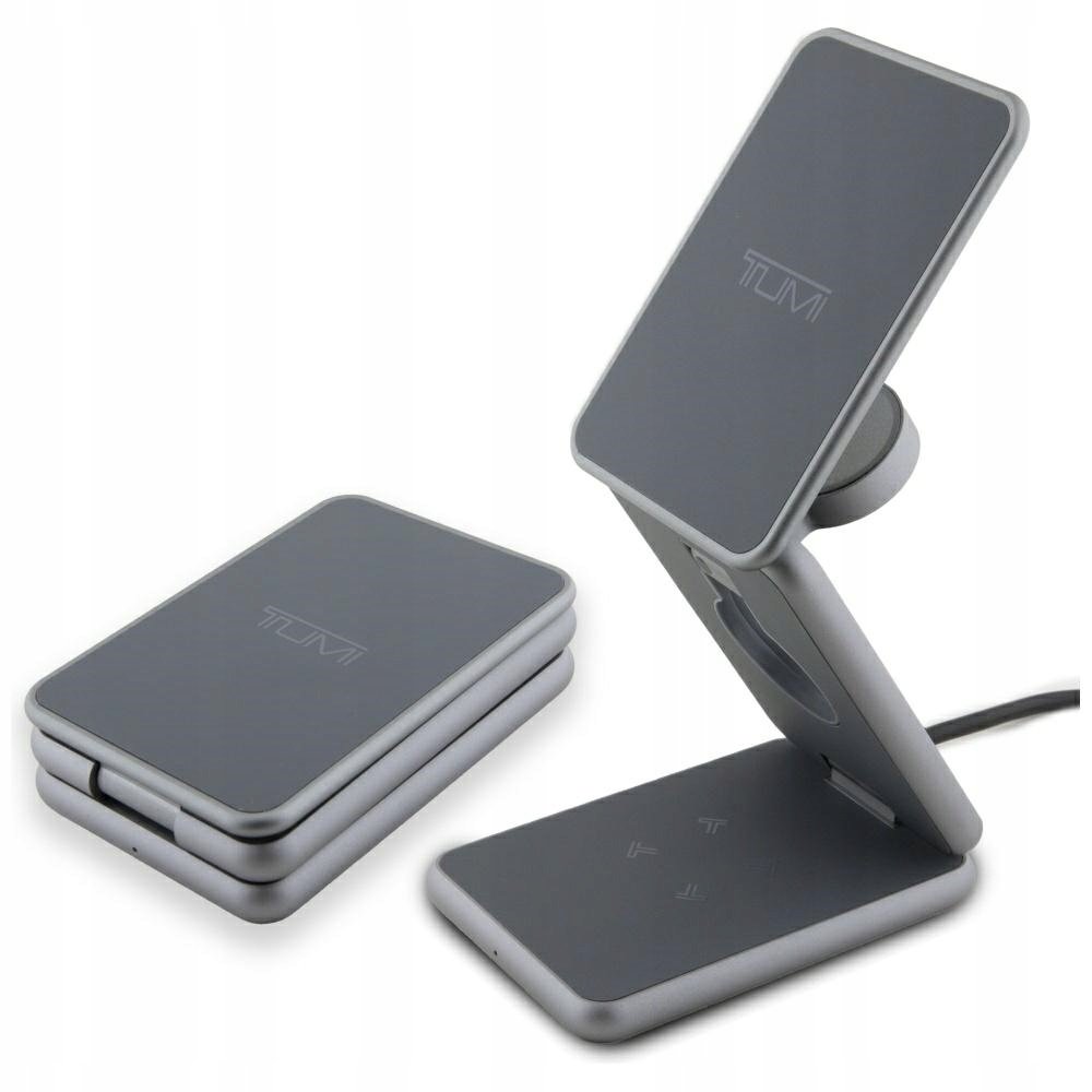 Inny producent Ładowarka indukcyjna TUMI składana 3w1 15W + pokrowiec szary