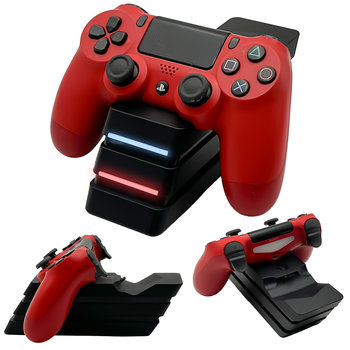 Ładowarka padów PS4 stacja dokująca do padów czarna led micro usb - Inny producent
