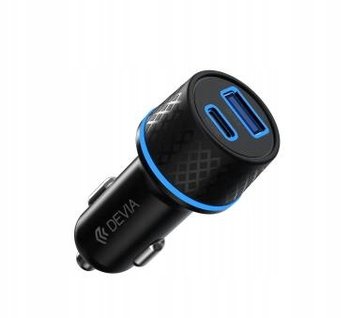 Ładowarka samochodowa Devia 52W USB-C PD + QC 3.0 - Devia