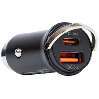 Ładowarka samochodowa NOX 45W do zapalniczki szybka mocna dwa porty USB-A + USB-C 5V 3.1A (Czarna) Nox