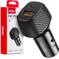 ŁADOWARKA SAMOCHODOWA QC PD 20W USB-A USB-C DO GNIAZDA ZAPALNICZKI