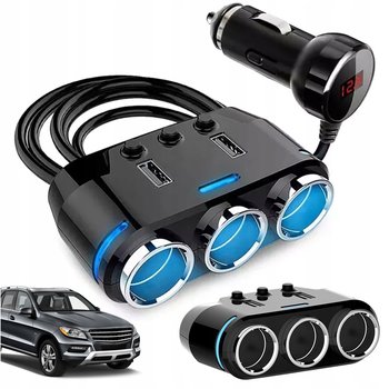 Ładowarka Samochodowa Rozdzielacz Gniazdka Zapalniczki 2X Usb - DomowyŚwiat
