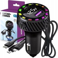 Ładowarka Samochodowa Usb-C 15w Usb-A 15w do Gniazda Zapalniczki Szybka
