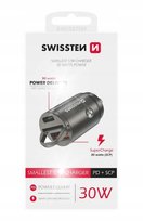 Ładowarka samochodowa USB USB-C 30W do gniazda zapalniczki SWISSTEN