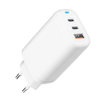 Ładowarka ścienna USB-A i 2x USB-C Technologia GaN 65 W Quick Charge 4.0 Forcell - Forcell