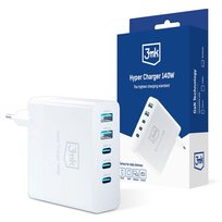 Ładowarka sieciowa 140W z technologią GaN 3x USB-C 2x USB 5A - 3mk Hyper Charger