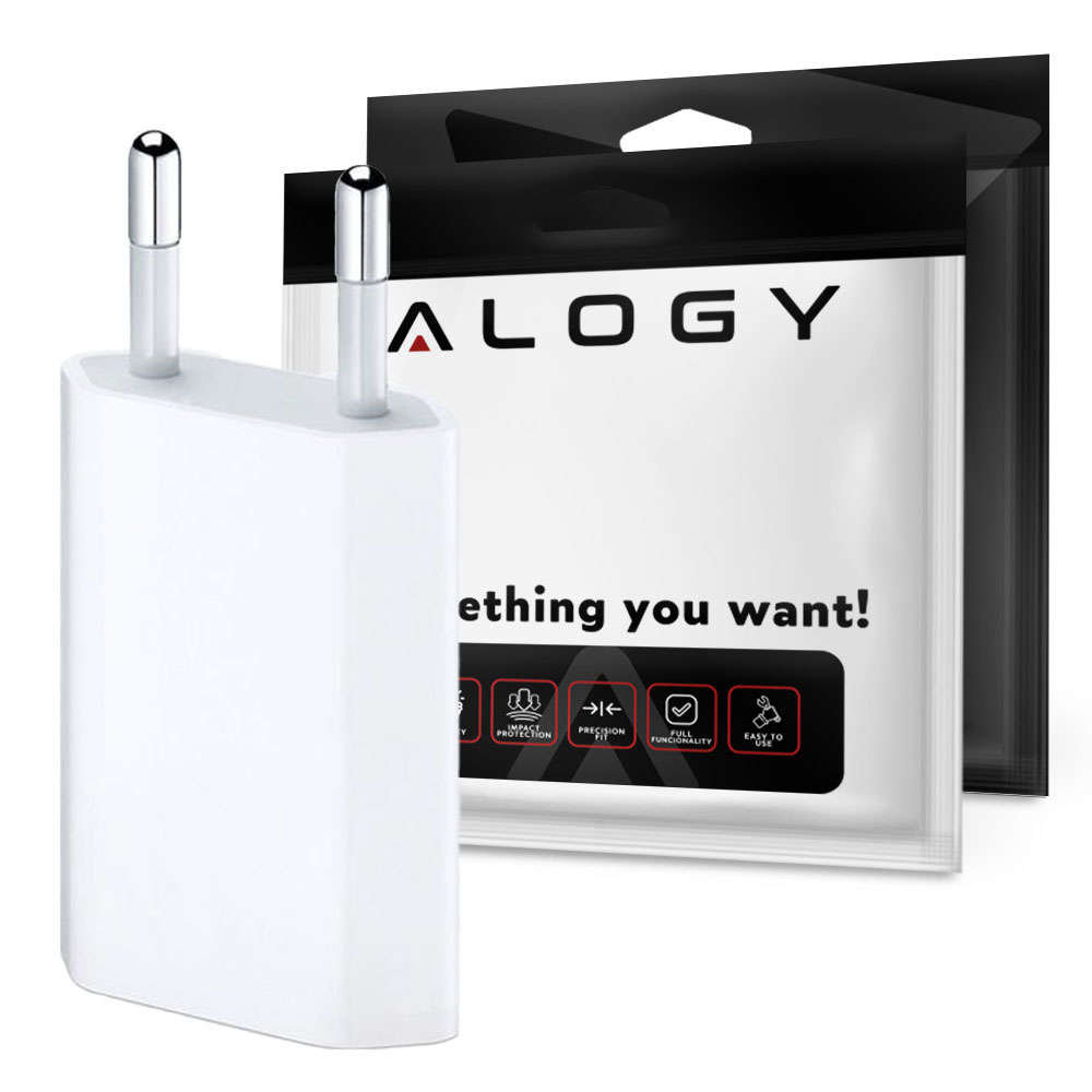 Zdjęcia - Ładowarka Alogy  sieciowa  zasilacz USB do iPhone 4 5 6 7 8 X iPod 