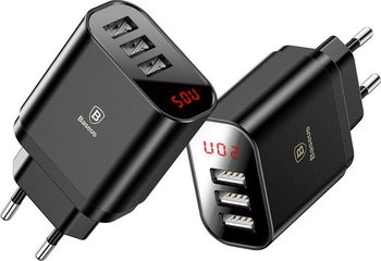 Ładowarka sieciowa BASEUS Mirror Led, 3xUSB - Baseus