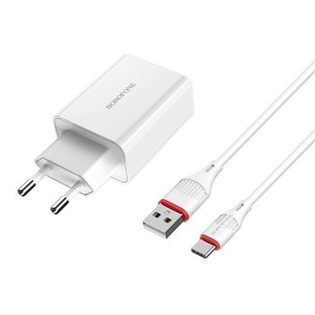 Ładowarka sieciowa BOROFONE, 3A/2A/1.5A, 1 x USB - Borofone