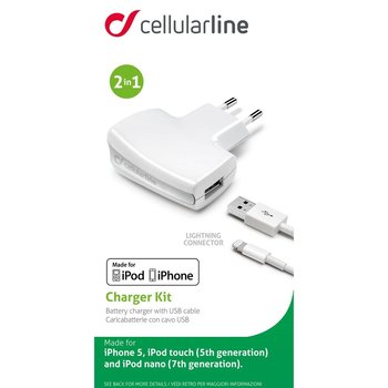 Ładowarka sieciowa CELLULAR LINE CACHUSBMFIIPH5W, 5 V, Lightning - Cellular Line