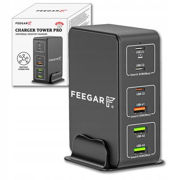 Ładowarka sieciowa Feegar Tower PRO 140W 6x USB Typ-C PD QC3.0 - Feegar