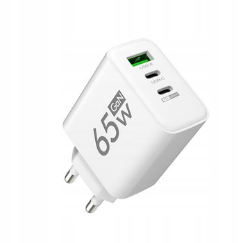 Ładowarka SIECIOWA GaN 65W TELEFONU TABLETA 1xUSB-A QC3.0, 2xUSB-C PD33W - Inny producent