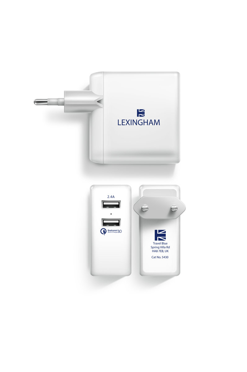 Фото - Зарядний пристрій Travel Blue Ładowarka sieciowa LEXINGHAM, 2.4 A, 2 x USB 