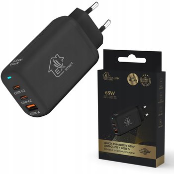 Ładowarka SIECIOWA USB C Smart Life Fast Charger 65W GaN 3 PORTY 3w1 - EXTRALINK