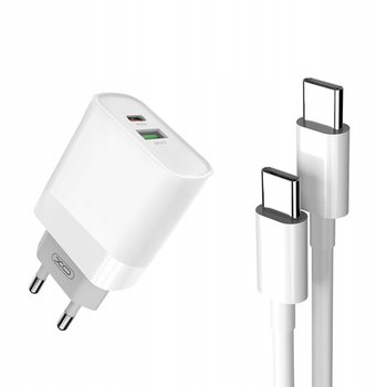 Ładowarka sieciowa USB-C + USB 18W PD QC + kabel - XO