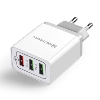 Ładowarka sieciowa WOZINSKY, 3A, 3 x USB - Wozinsky