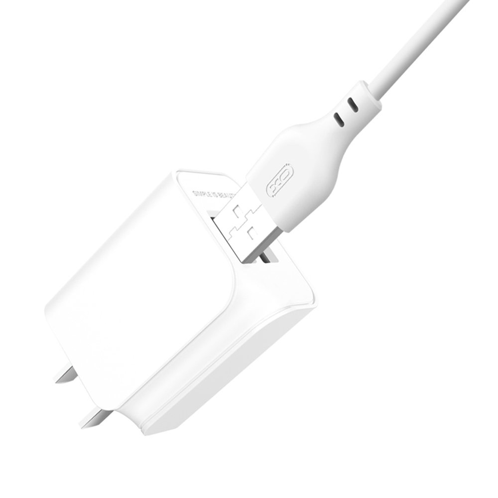 Фото - Зарядний пристрій XO Ładowarka sieciowa  L35D plus kabel micro, biała 2 USB, 2.1A 