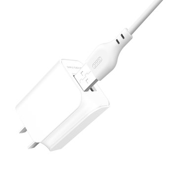 Ładowarka sieciowa XO L35D plus kabel typ-c, biała, 2 USB, 2.1A - XO