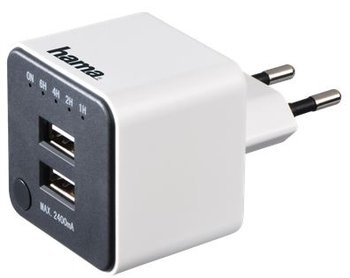 Ładowarka sieciowa z timerem HAMA, 2 x USB - Hama
