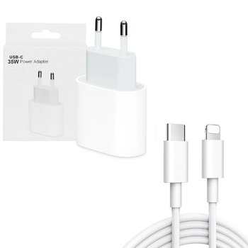 Ładowarka sieciowa zasilacz adapter USB-C 35W szybkie ładowanie PD + kabel USB-C - Lightning 100cm - MFC