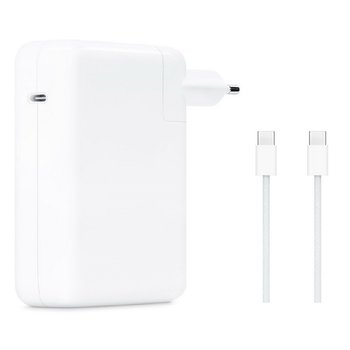Ładowarka zasilacz sieciowy USB-C 140W PD Power Delivery A2452 do Apple MacBook Pro 16 + kabel 2x USB-C 200cm - MFC