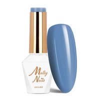 Lakier hybrydowy Molly Nails Blue Sky Clear Blue HEMA/Di-HEMA Free 8g Nr 113