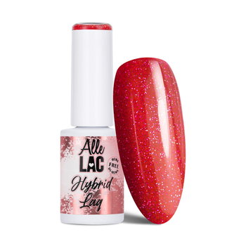 Lakier LED/UV Gel Polish Reds Flash Glitter Raspberry AlleLac HEMA/Di-HEMA Free 6g - AlleLac