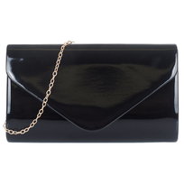 Lakierowana kopertówka czarna torebka wieczorowa na wesele czy studniówkę