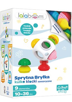 Lalaboom, zabawka sensoryczna Mini set - Sprytna Bryłka, 61465  - Lalaboom