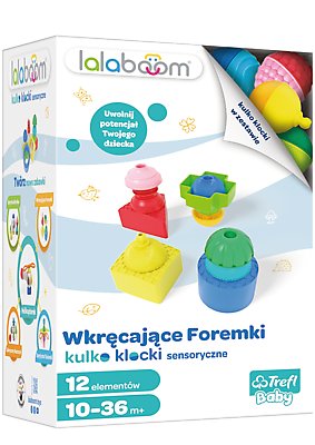 Lalaboom, zabawka sensoryczna Wkręcające Foremki, 61466