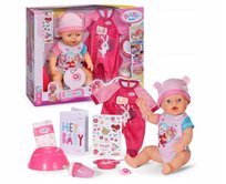 Lalka Baby Born Bobas Emma 43cm + Ubranko + Akcesoria + Pieluchy Zestaw Baby Born
