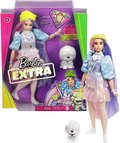 Lalka Barbie Extra kolorowa + figurka pies + akcesoria - Barbie