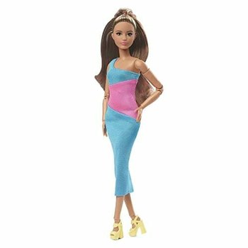 Lalka Barbie Z Asymetryczną Sukienką Midi Hjw82 - Barbie