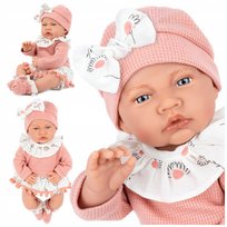 Lalka Bobas Duża Interaktywna Realistyczna Smoczek Kinderplay Mówi 41Cm Kinderplay