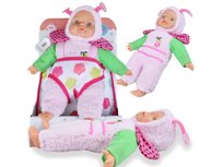 Lalka Bobas Laleczka Gumowa Baby Z Plecakiem Nosidełkiem Prezent Dziewczynka