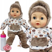 LALKA BOBAS MÓWI I ŚPIEWA PO POLSKU ZAMYKA OCZY 45CM+SMOCZEK+BUTELKA_751