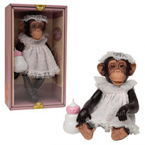 Lalka małpka szympans reborn w sukience