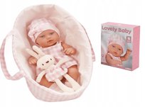 Lalka Niemowlak Z Przytulanką W Nosidełku Ozdobny Karton Idealny Na Prezent