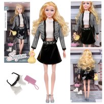 Lalka Shyam blondynka z akcesoriami, spódniczka 29cm MEGA CREATIVE Uniwersalny Mega Creative