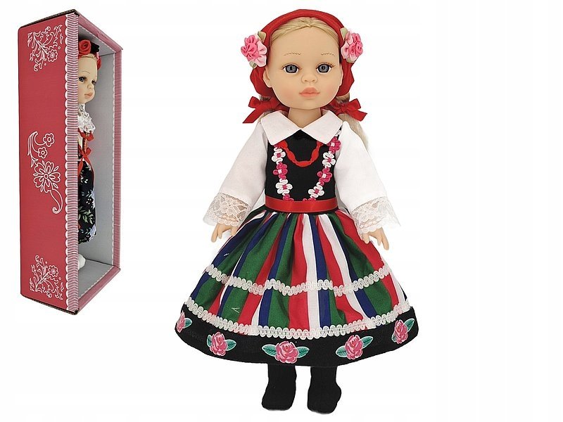 Фото - Усе для ляльок Lalka w stroju ludowym z polskim głosem śpiewa i mówi po polsku twarda 38c