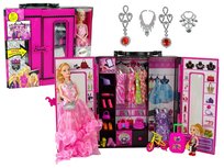 Lalka z dużą garderobą